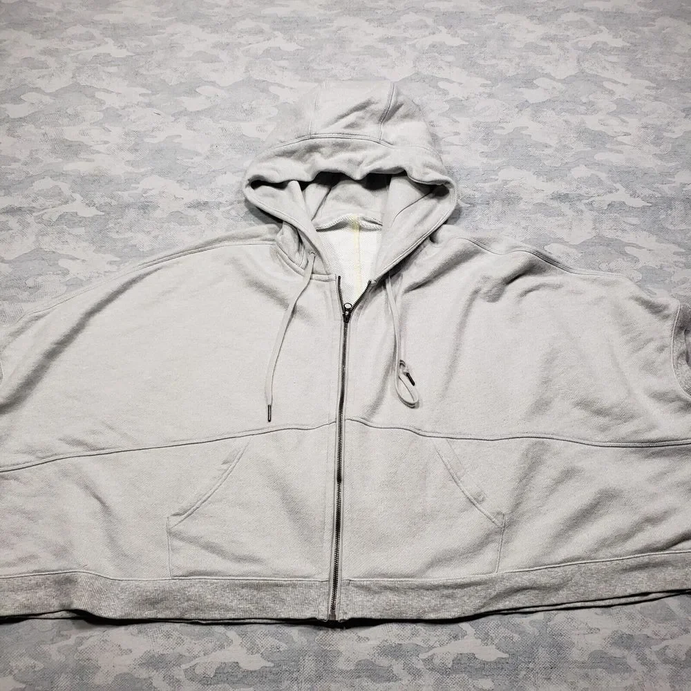 Lululemon Light Gray Zip-Up Hoodie Size 6